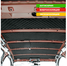 Монтаж акустических материалов потолка